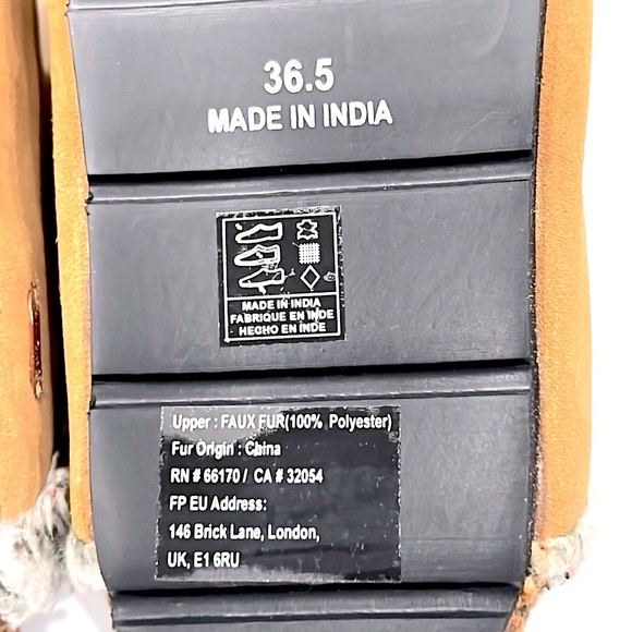 Free People Damon Cozy Suede Leather Faux Fur Mule NWT - Picture 6 of 9